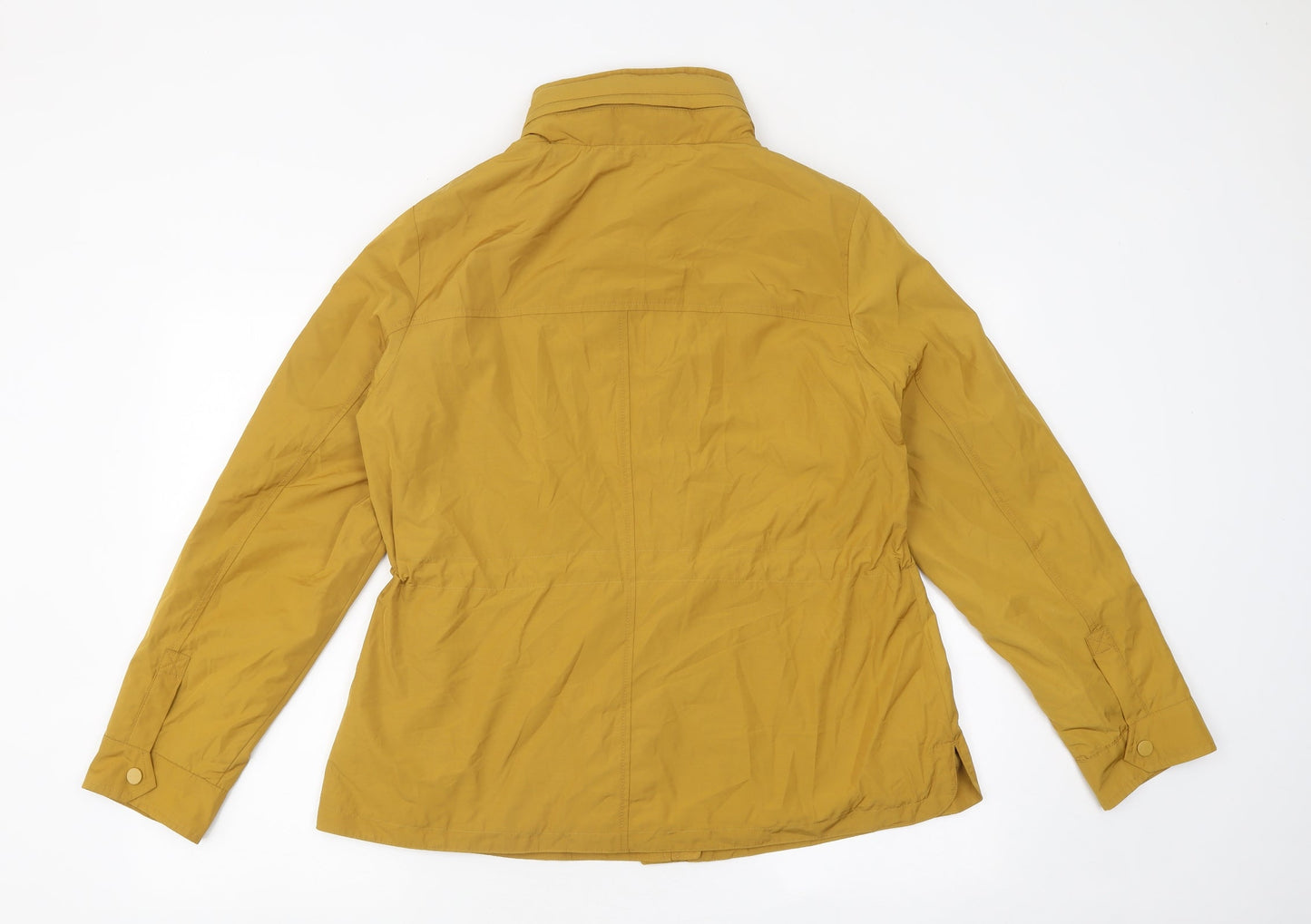Marks & Spencer Womens Yellow Overcoat Coat Size 14 Zip