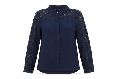 Zara Womens Blue Polyester Jersey Button-Up Size S Collared