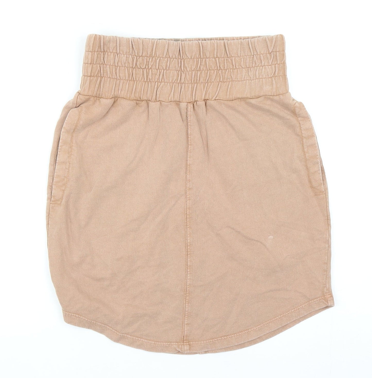 ASOS Womens Brown Cotton A-Line Skirt Size 8