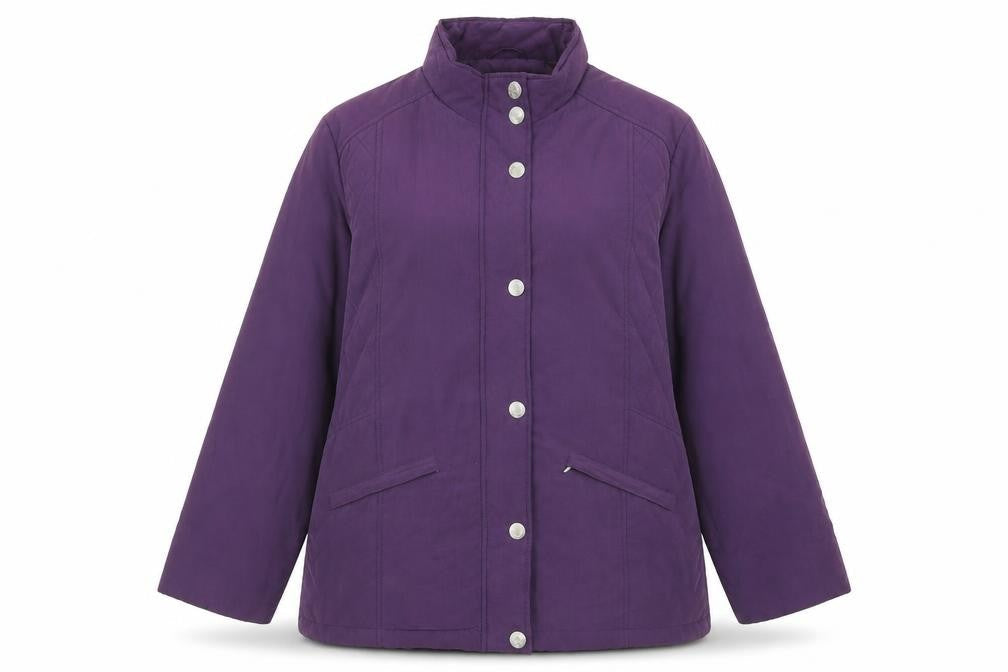 EWM Womens Purple Jacket Size 14 Snap