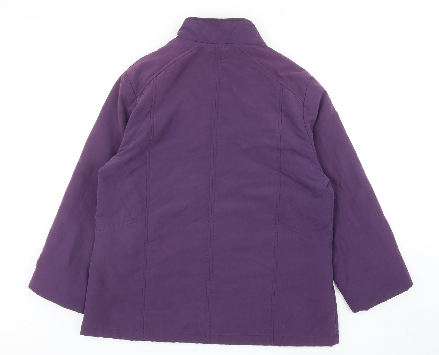 EWM Womens Purple Jacket Size 14 Snap