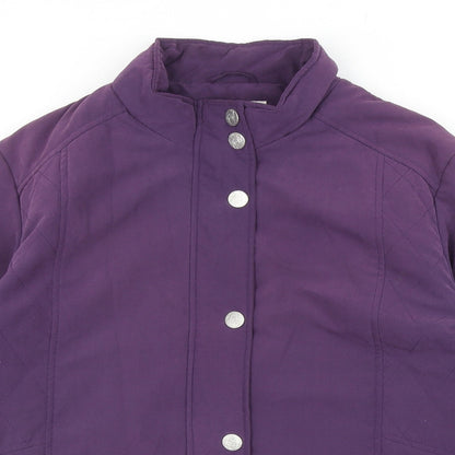 EWM Womens Purple Jacket Size 14 Snap