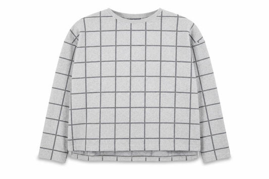 Primark Womens Grey Check Polyester Pullover Sweatshirt Size S Pullover - Size 10-12