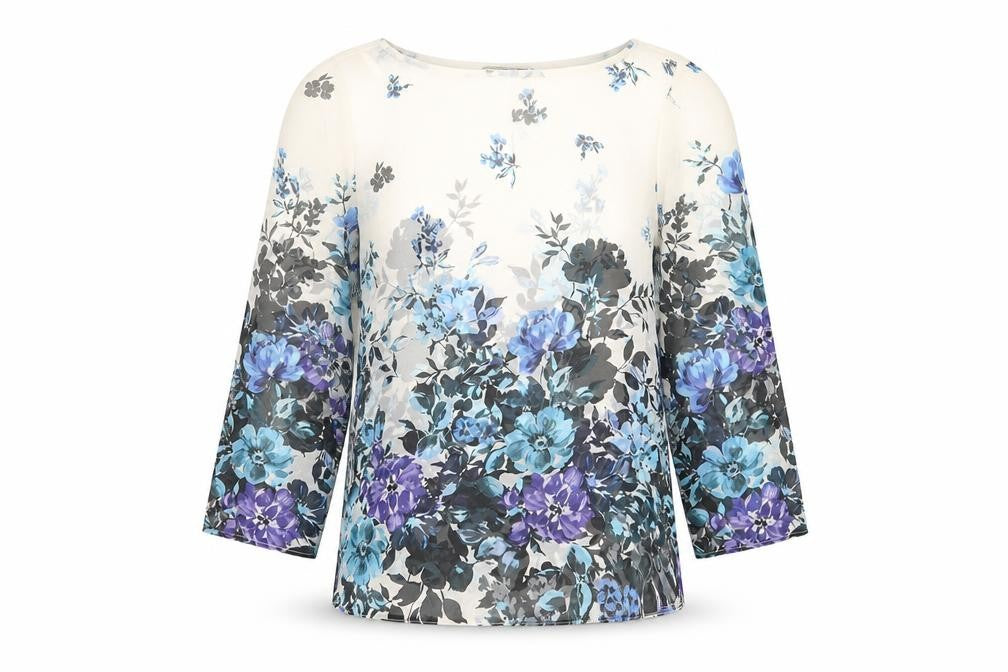 Dorothy Perkins Womens Multicoloured Floral Polyester Basic T-Shirt Size 10 Crew Neck