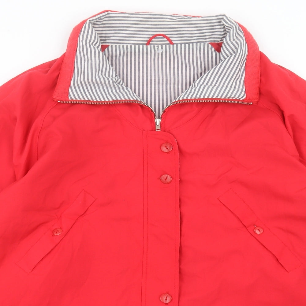 Littlewoods Womens Red Jacket Size M Zip