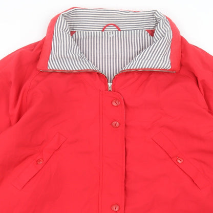 Littlewoods Womens Red Jacket Size M Zip
