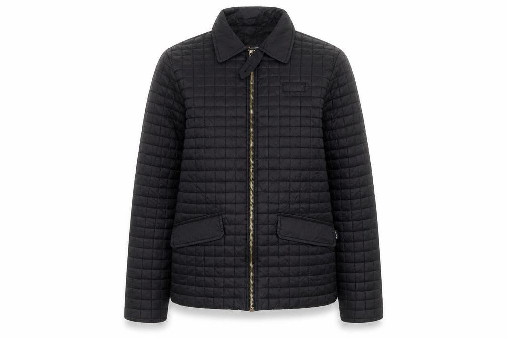 Marks & Spencer Womens Black Quilted Jacket Size S Button