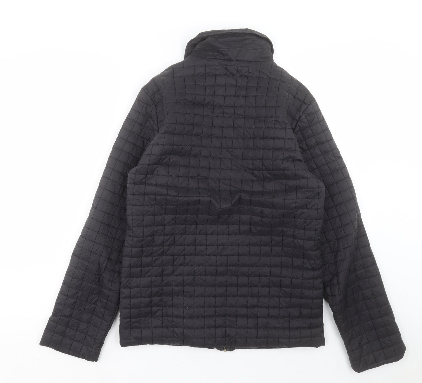 Marks and Spencer Womens Black Quilted Jacket Size S Button
