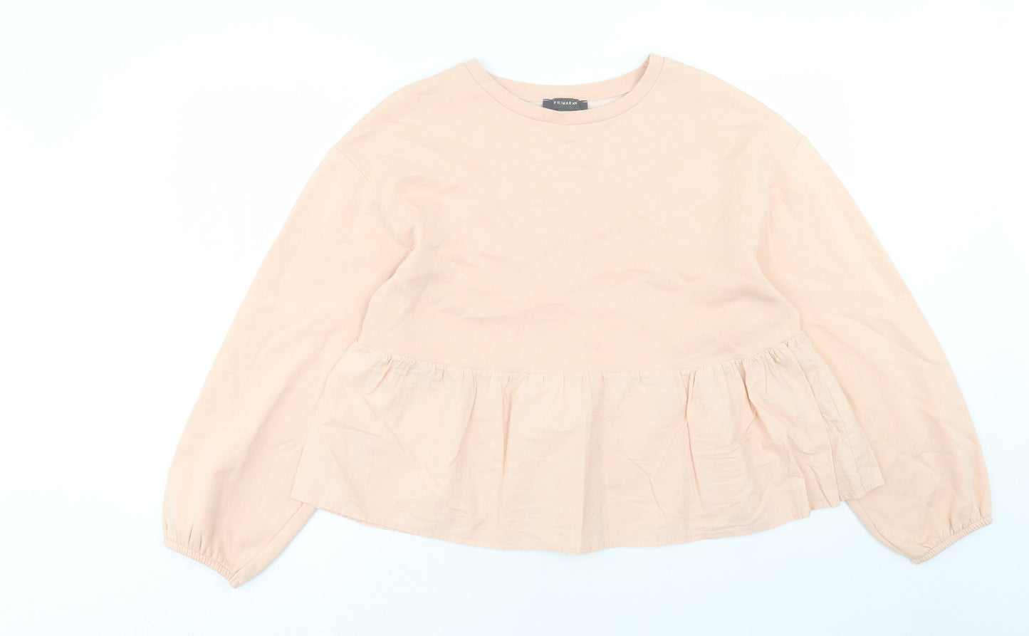 Primark Womens Pink Cotton Pullover Sweatshirt Size M Pullover - Size 12-14