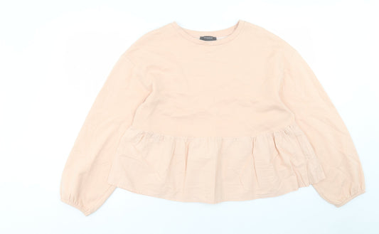 Primark Womens Pink Cotton Pullover Sweatshirt Size M Pullover - Size 12-14