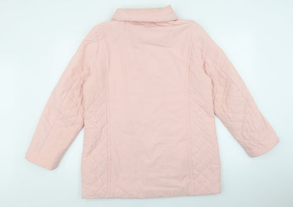 Marcona Womens Pink Puffer Jacket Coat Size 36 Zip