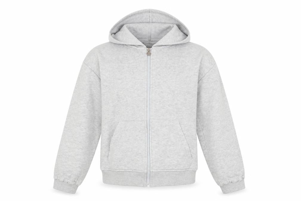 I Love Girls Wear Girls Grey Cotton Full Zip Hoodie Size 11 Years