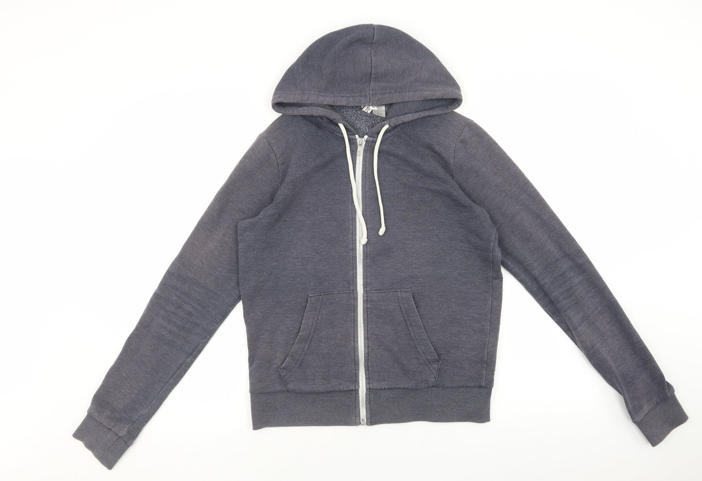 Divided by H&M Womens Blue Cotton Full Zip Hoodie Size S Zip