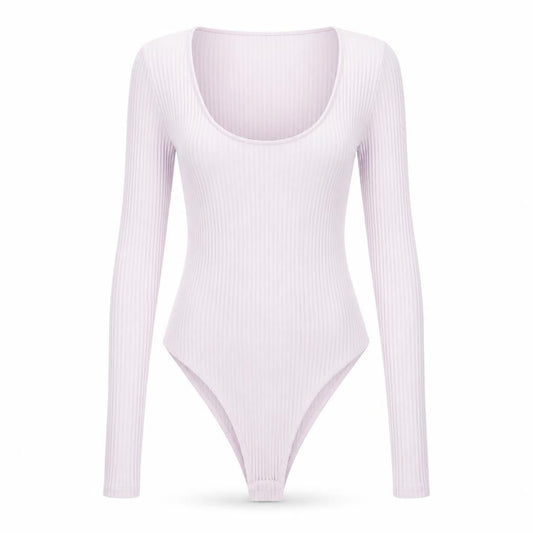 Zara Womens Purple Viscose Bodysuit One-Piece Size S Snap - Ribbed