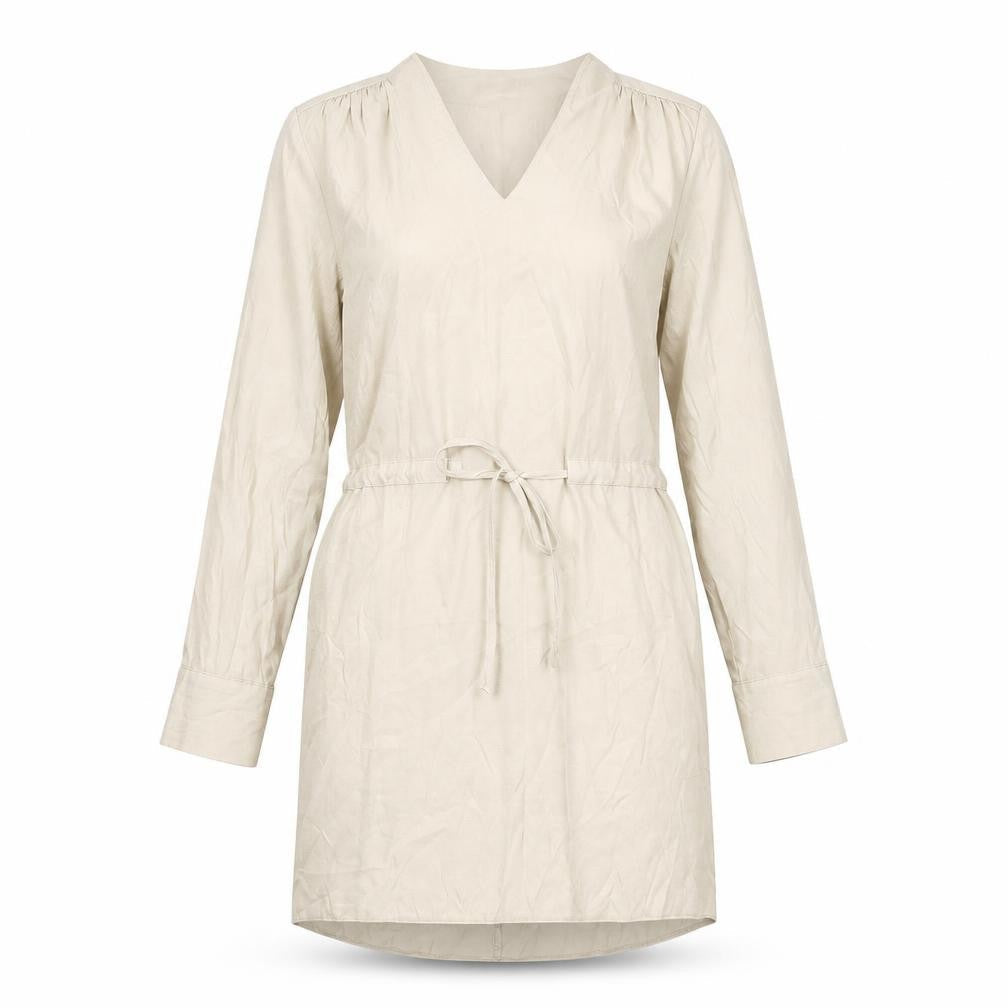 Primark Womens Beige Polyester Shift Size 8 V-Neck Pullover - Drawstring Waist