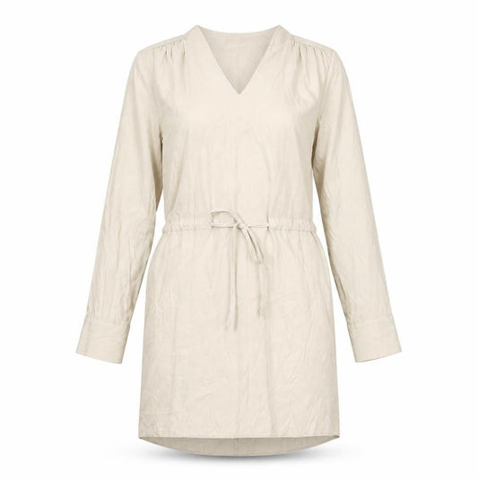 Primark Womens Beige Polyester Shift Size 8 V-Neck Pullover - Drawstring Waist