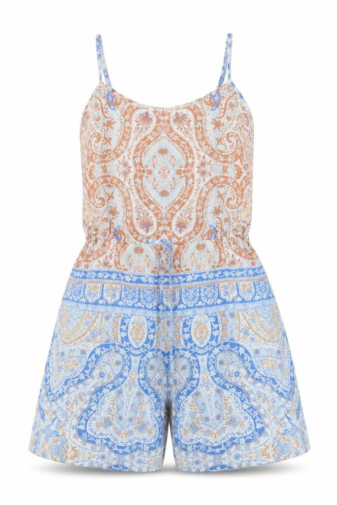 Collection Womens Multicoloured Floral Polyester Playsuit One-Piece Size 6 L5 in Pullover