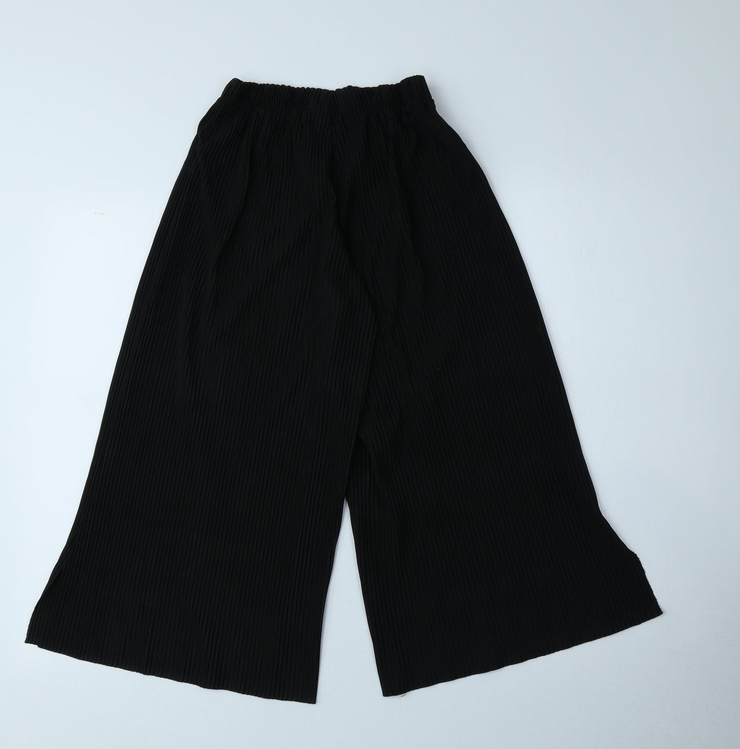 ASOS Womens Black Polyester Cropped Trousers Size 8 L20 in Regular