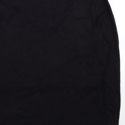 Pieces Womens Black Viscose Basic Blouse Size XS Scoop Neck