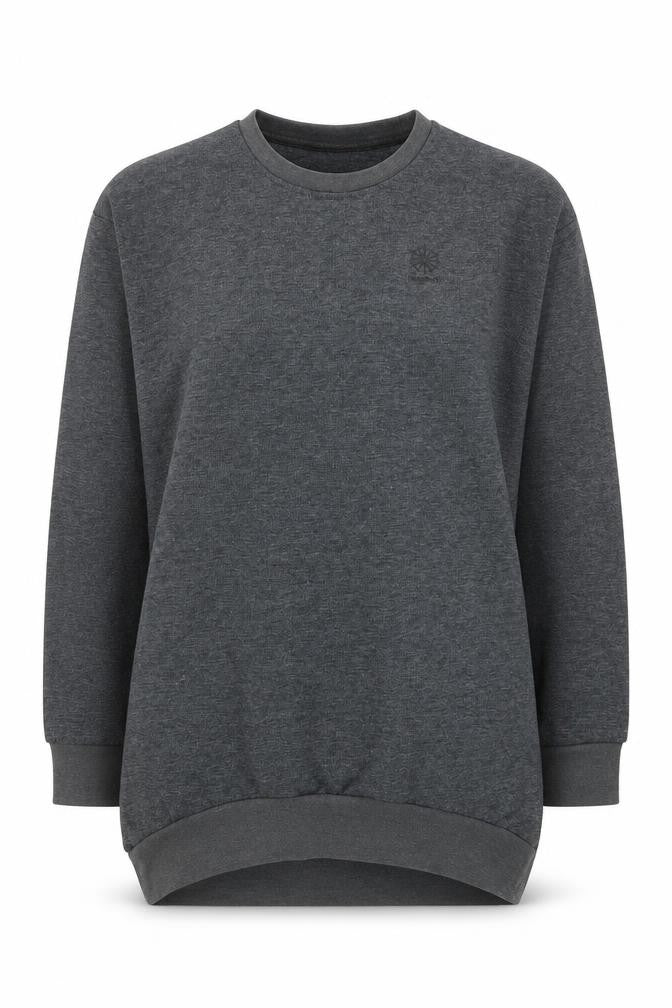 Reebok Womens Grey Polyester Tunic Sweatshirt Size 8 Pullover - Size 8-10