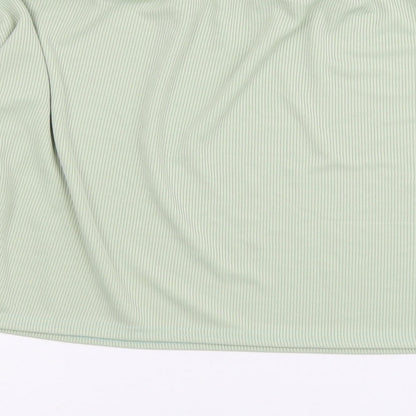 Stylewise Womens Green Polyester Cropped Blouse Size 8 Square Neck