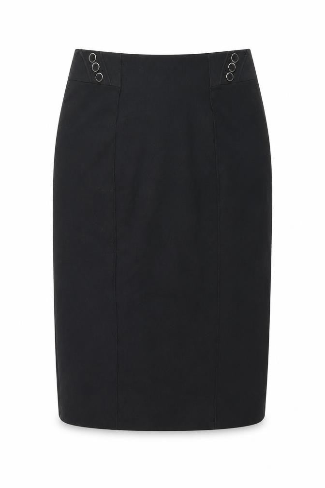 Marks & Spencer Womens Grey Polyester A-Line Skirt Size 32 in Zip
