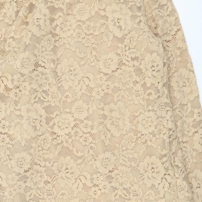 Topshop Womens Beige Jacket Coatigan Size 10 Button