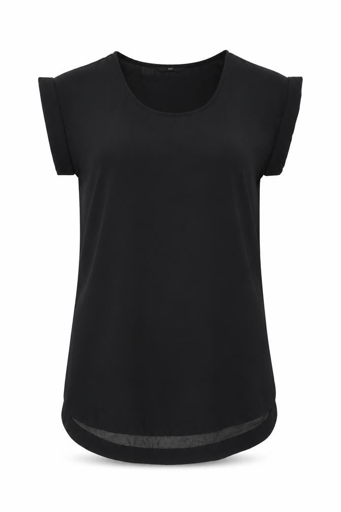 H&M Womens Black Polyester T-Shirt Dress Size S Round Neck Pullover