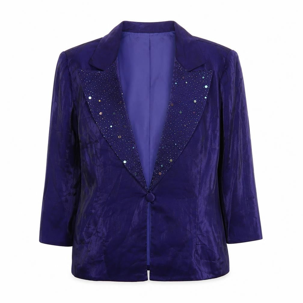 ALEX Womens Black Jacket Blazer Size 12 Button