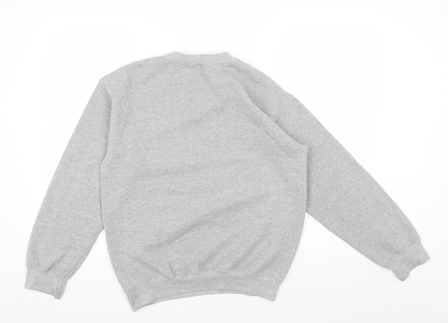 Missguided Womens Grey Round Neck Cotton Pullover Jumper Size S - West Coast