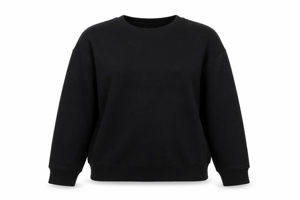 Primark Womens Black Round Neck Cotton Pullover Jumper Size XS