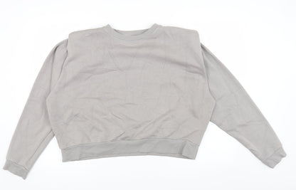 H&M Womens Grey Round Neck Polyester Pullover Jumper Size L