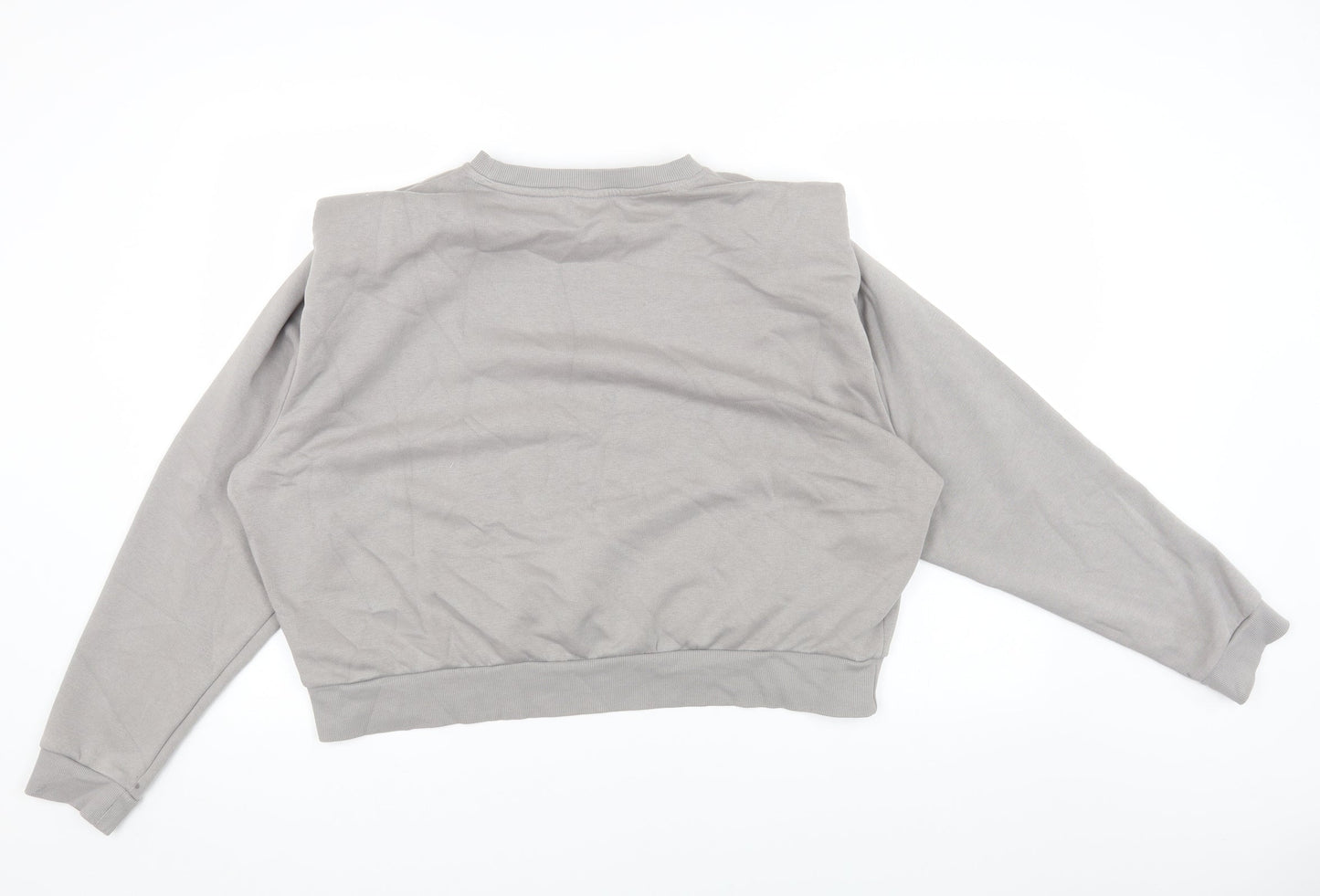H&M Womens Grey Round Neck Polyester Pullover Jumper Size L