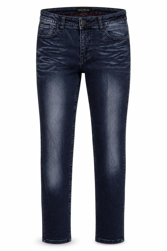 Blue fire Mens Blue Cotton Skinny Jeans Size 27 in L29 in Regular Button