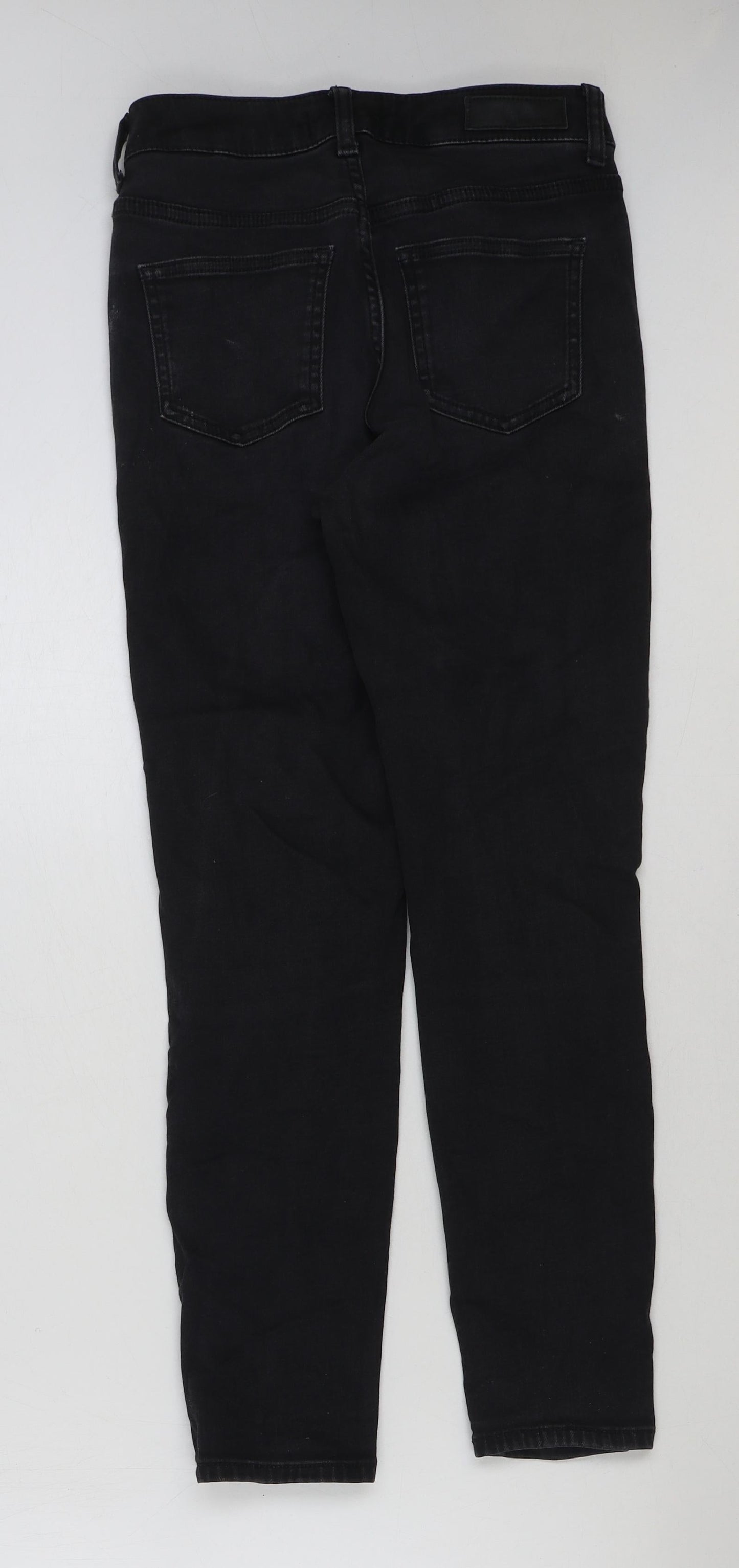 Marks and Spencer Womens Black Cotton Skinny Jeans Size 8 L27 in Regular Button
