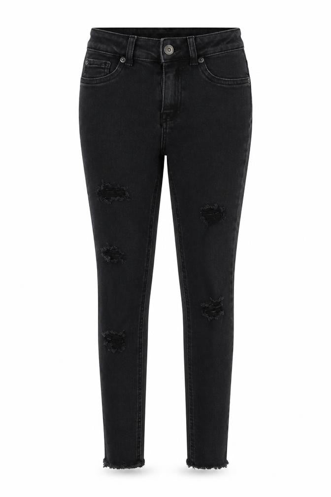 New Look Girls Grey Cotton Skinny Jeans Size 13 Years Regular Button
