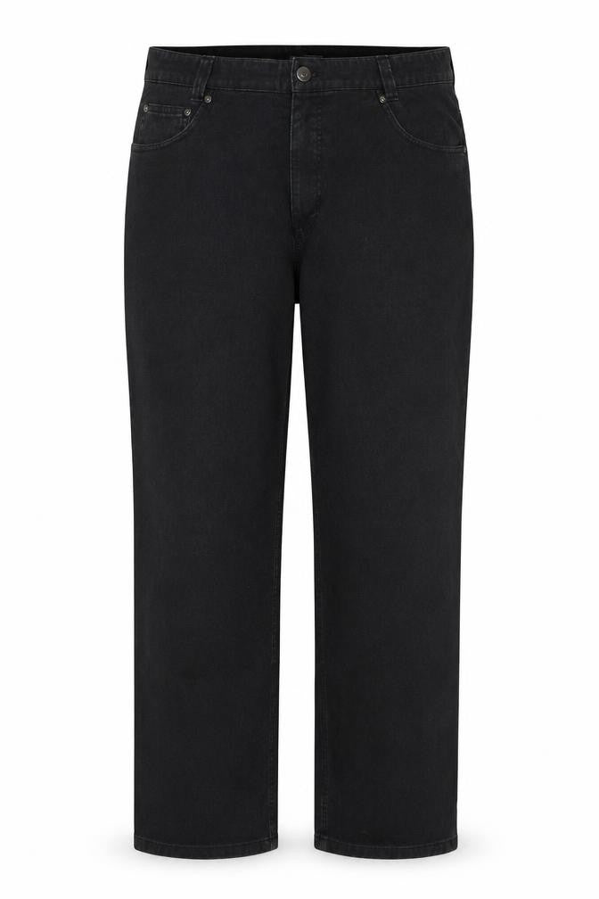 Marks & Spencer Womens Black Cotton Straight Jeans Size 38 in L29 in Regular Button