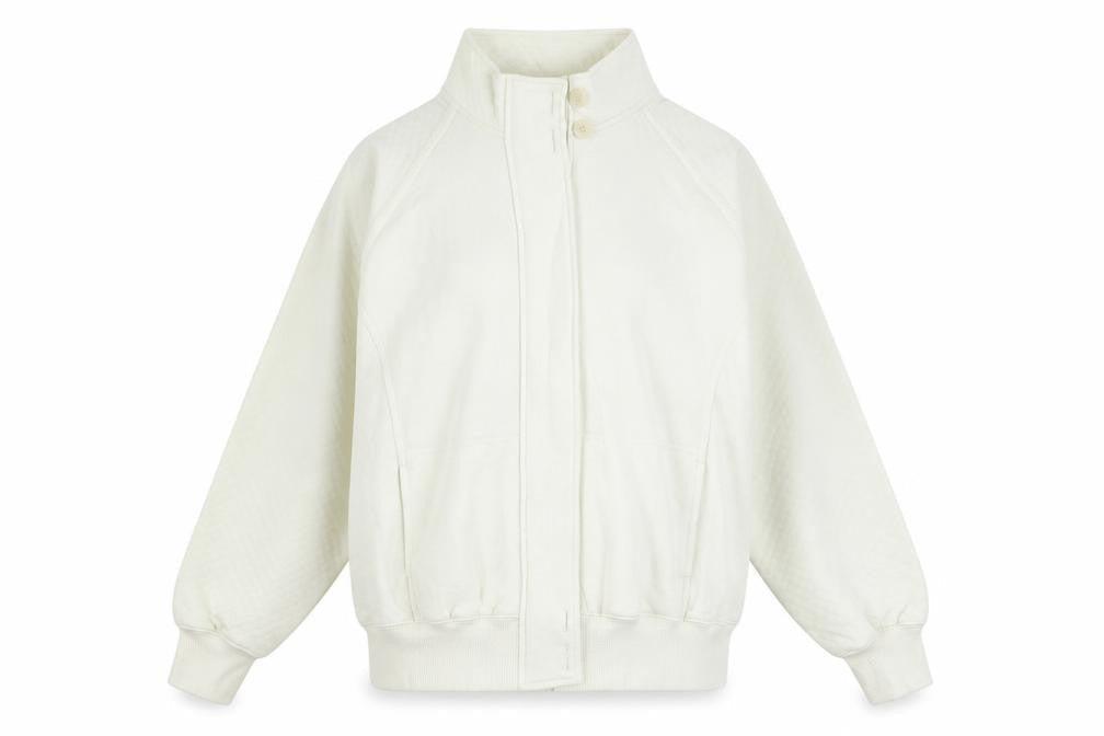Marks & Spencer Womens White Polyester Full Zip Sweatshirt Size 12 Zip