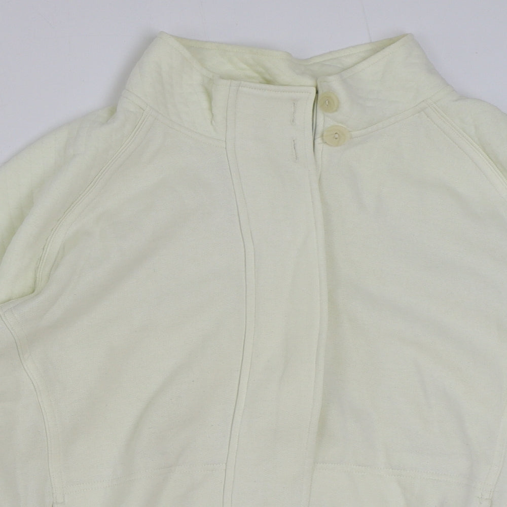Marks and Spencer Womens White Polyester Full Zip Sweatshirt Size 12 Zip
