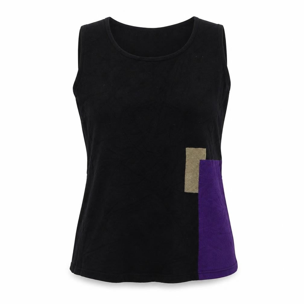 Dorothy Perkins Womens Multicoloured Colourblock Acrylic Basic Tank Size 12 Round Neck