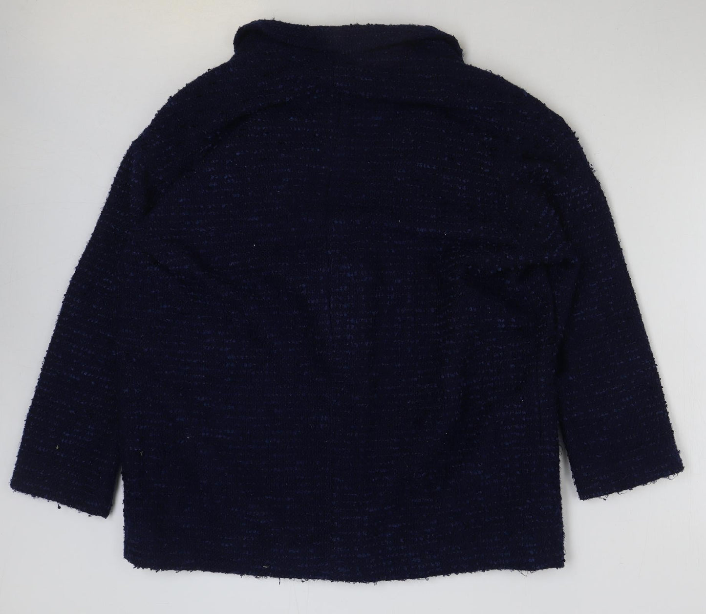 River Island Womens Blue Pea Coat Coat Size 14 Button