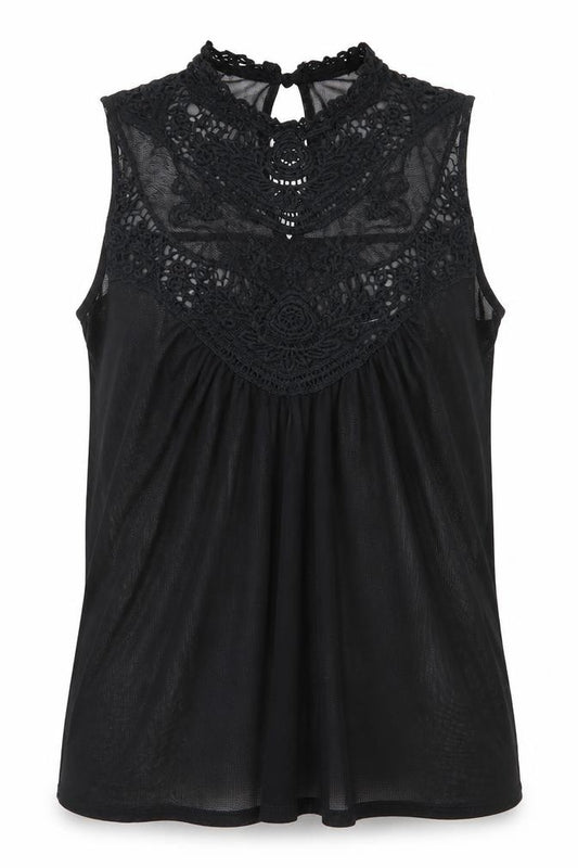 Atmosphere Womens Black Polyester Basic Blouse Size 10 Round Neck