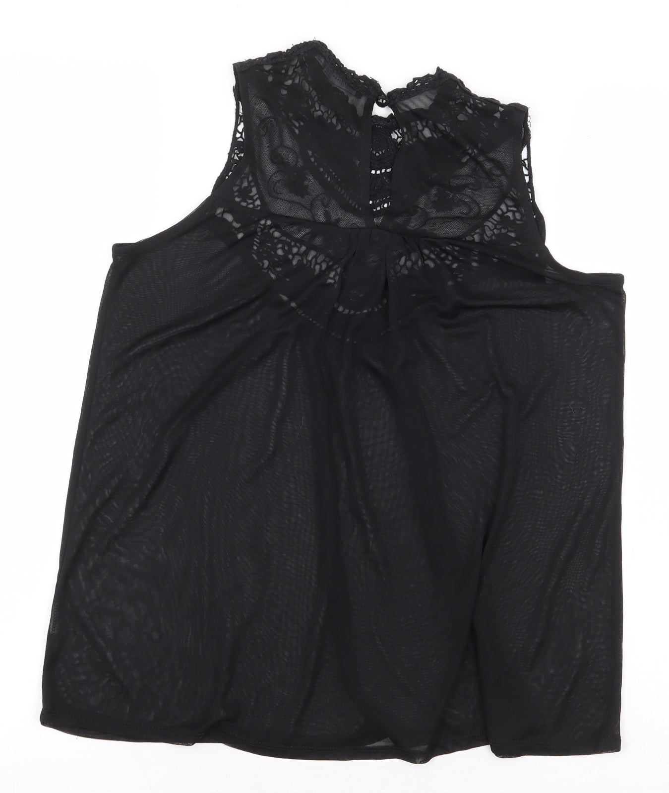 Atmosphere Womens Black Polyester Basic Blouse Size 10 Round Neck