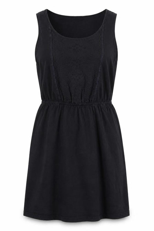 Womens Black Polyester Sheath Size 10 Scoop Neck Pullover
