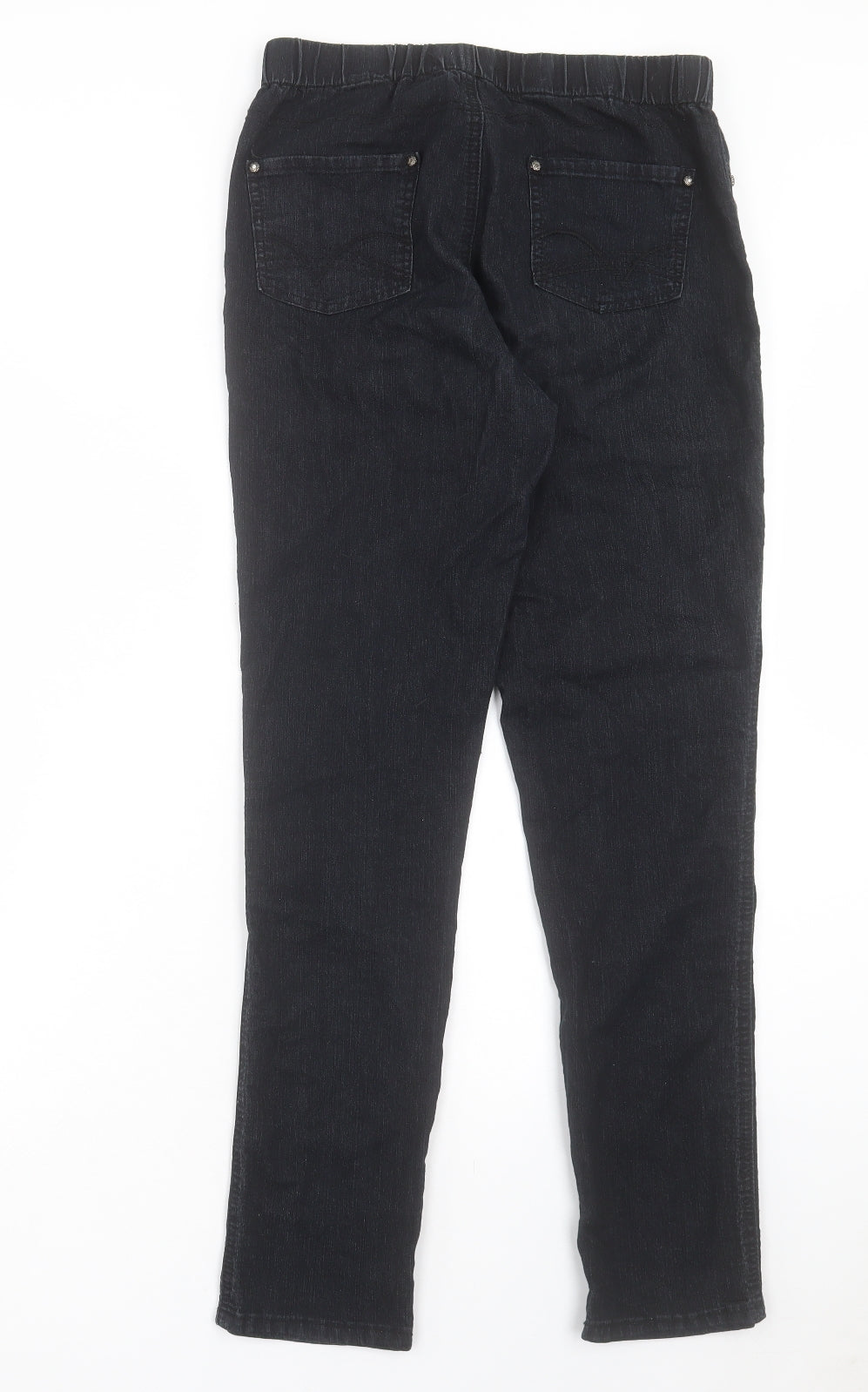 Preworn Womens Black Cotton Jegging Trousers Size 30 in L30 in Regular