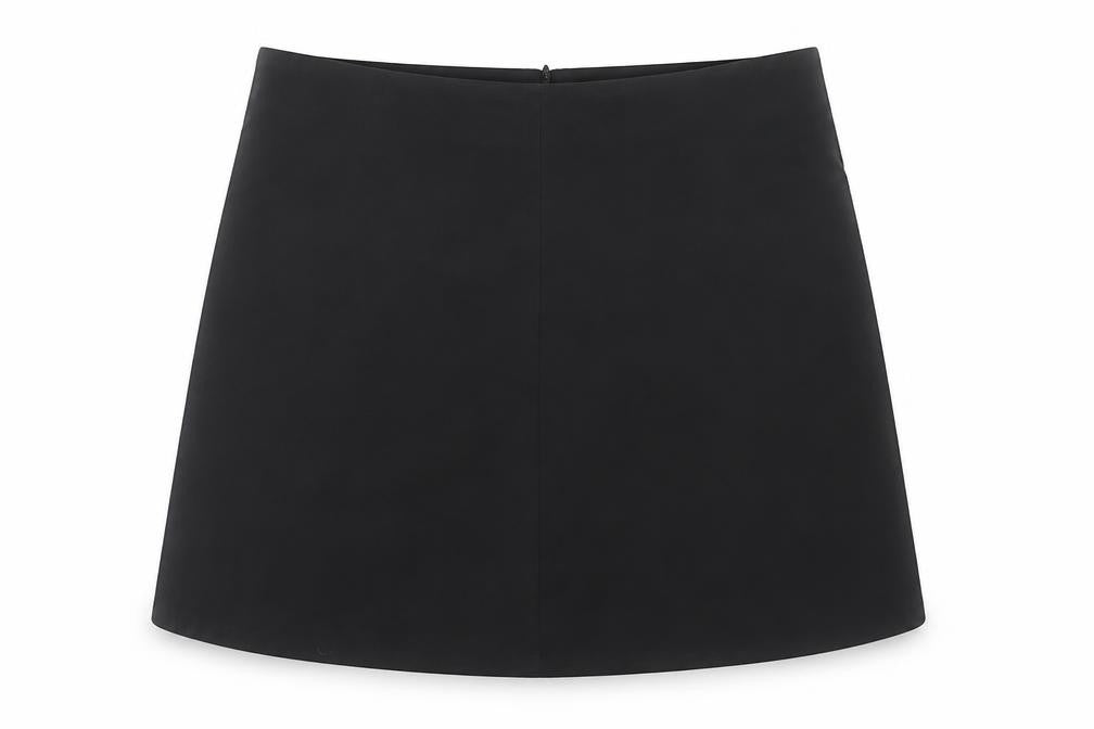CIDER Womens Beige Polyester Mini Skirt Size 2XL Zip