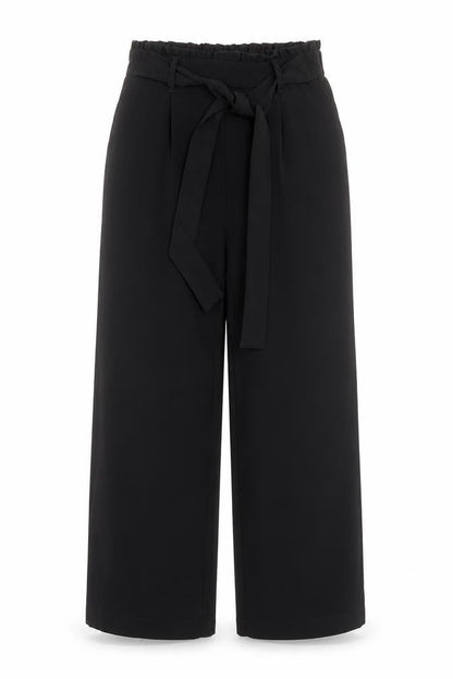 New Look Womens Black Polyester Trousers Size 6 L21 in Regular Tie