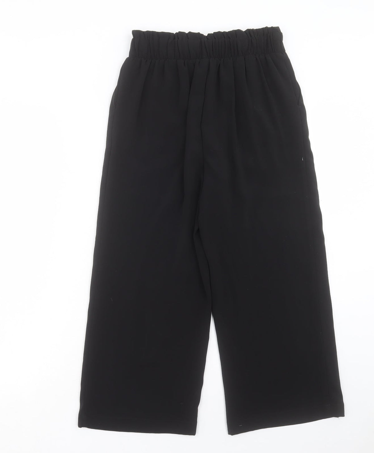 New Look Womens Black Polyester Trousers Size 6 L21 in Regular Tie
