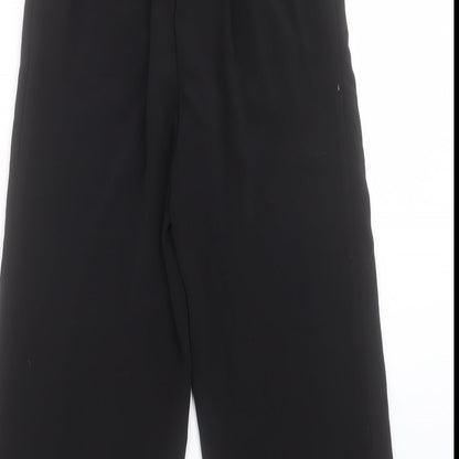 New Look Womens Black Polyester Trousers Size 6 L21 in Regular Tie