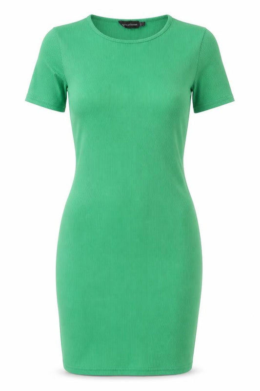 PRETTYLITTLETHING Womens Green Polyester Bodycon Size 12 Crew Neck Pullover